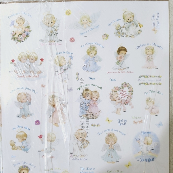 Vintage Current Catalog Sticker Sheets - Angels 2 Sheets New in Plastic - Picture 3 of 4